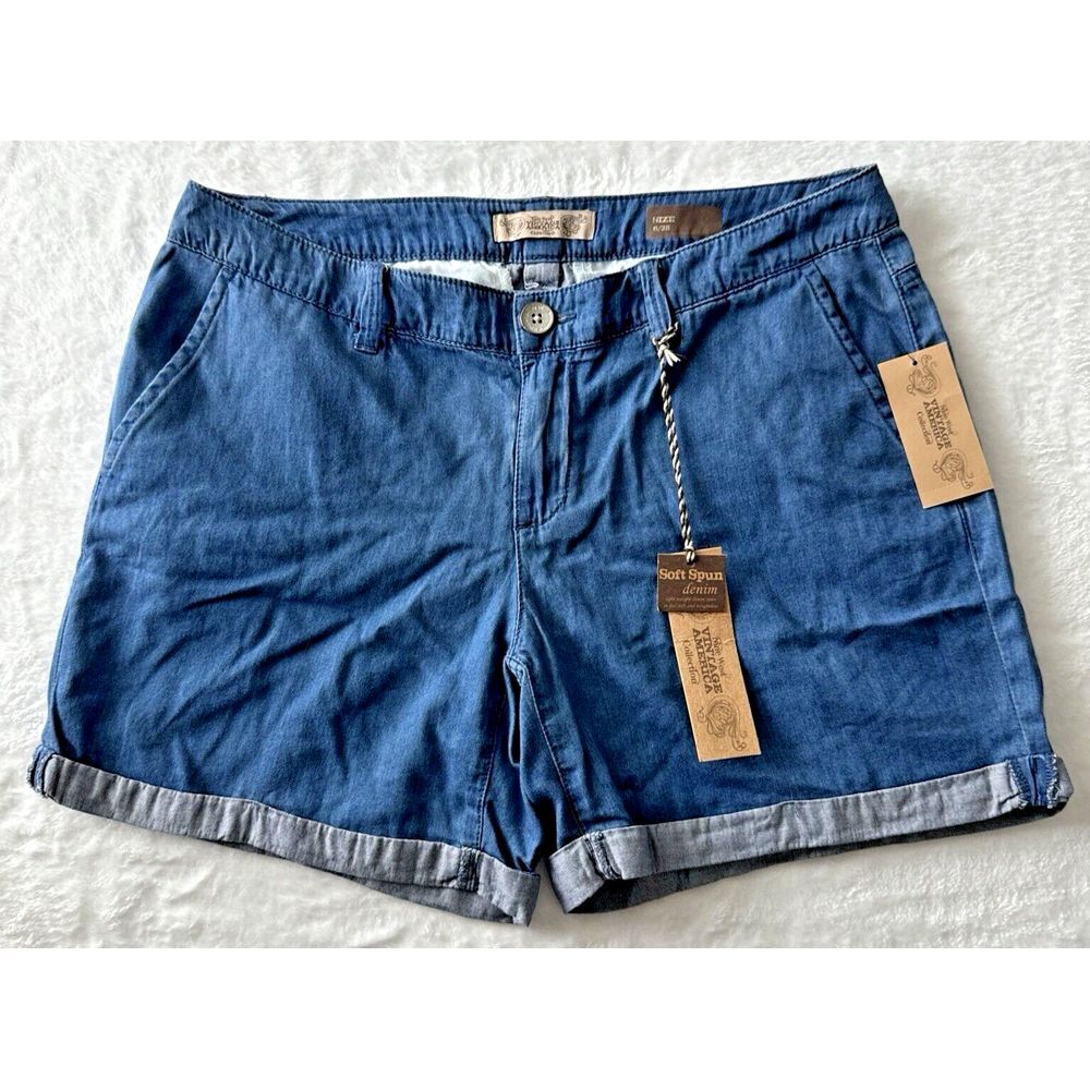 Nine West Vintage America Chambray Shorts Missy 6/28* fits 31" Soft Spun Denim